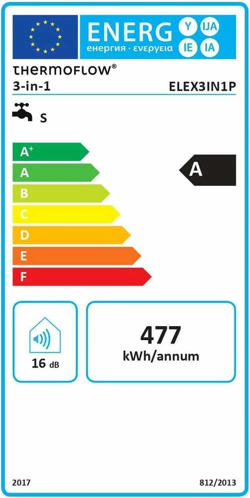 Thermoflow pratekamasis vandens šildytuvas, 24 kW, 400 V, temperatūra 35-55 °C, sieninis montavimas, ELEX3IN1