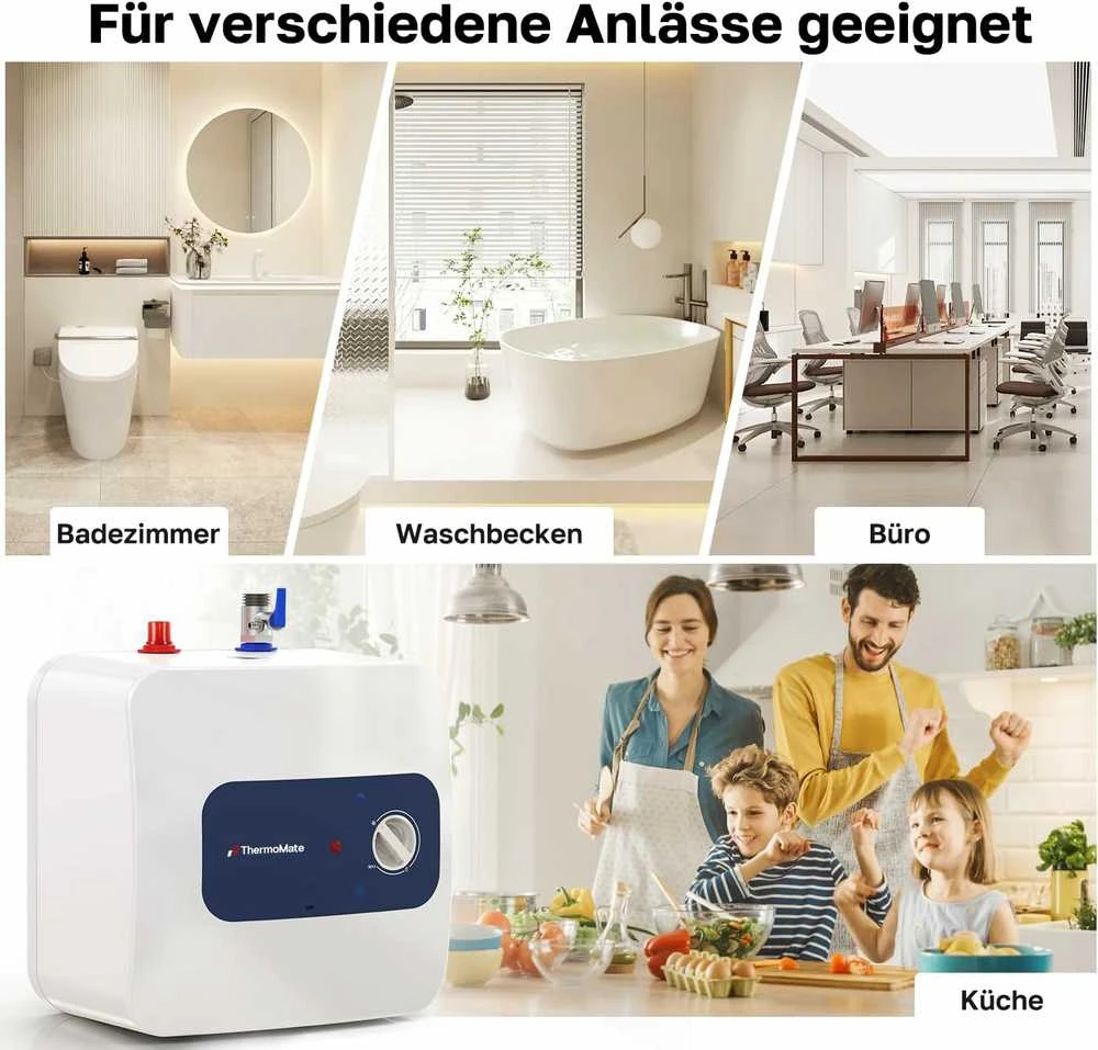 Thermomate elektrinis vandens šildytuvas 10 l 2000 W ABS montuojamas po kriaukle ES10DE