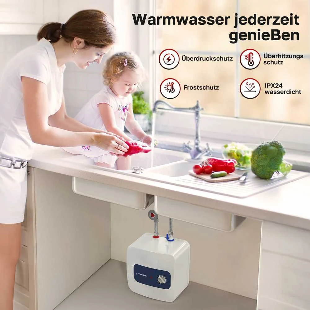 Thermomate elektrinis vandens šildytuvas 10 l 2000 W ABS montuojamas po kriaukle ES10DE