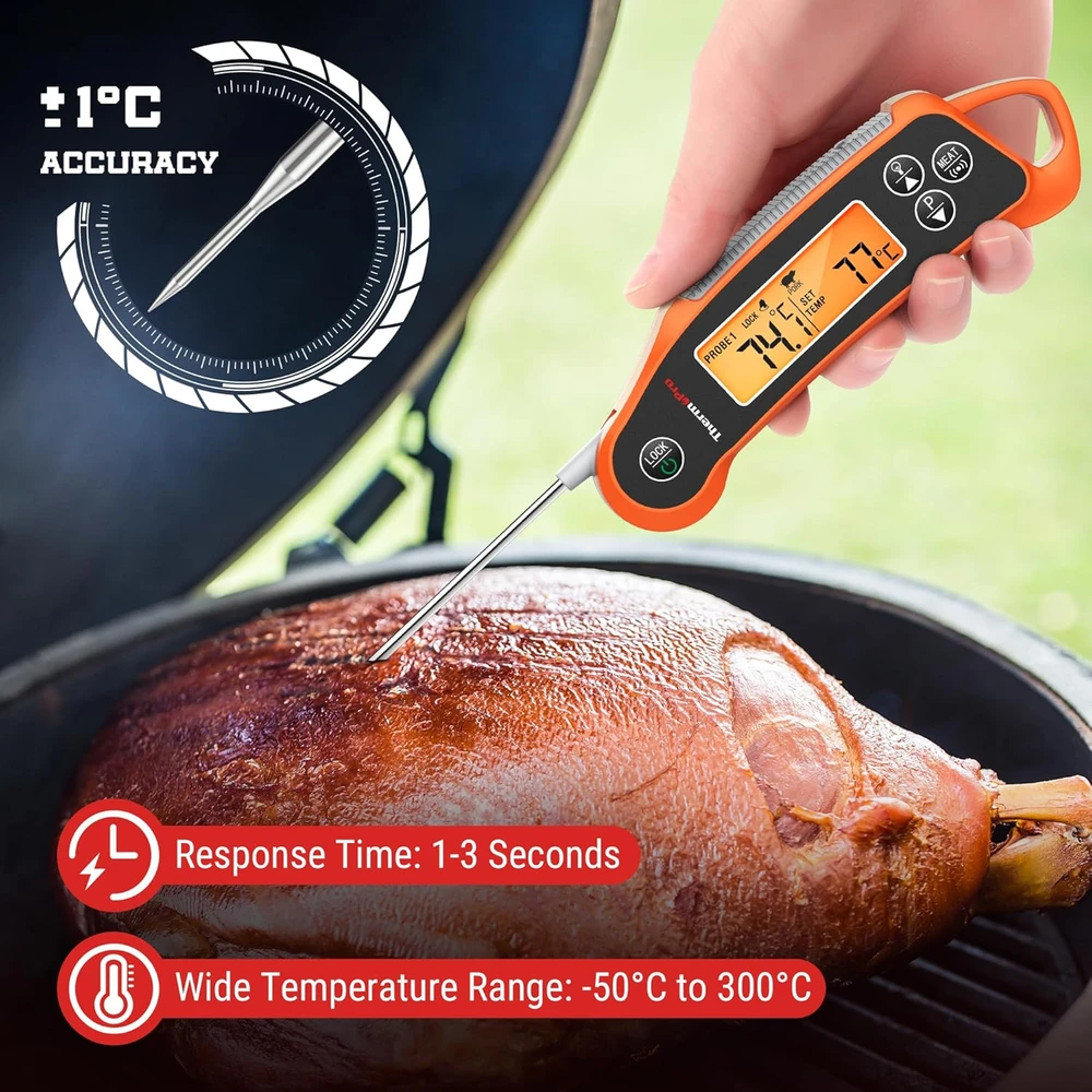ThermoPro skaitmeninis maisto termometras su dviem zondais, IP65, TP710 modelis