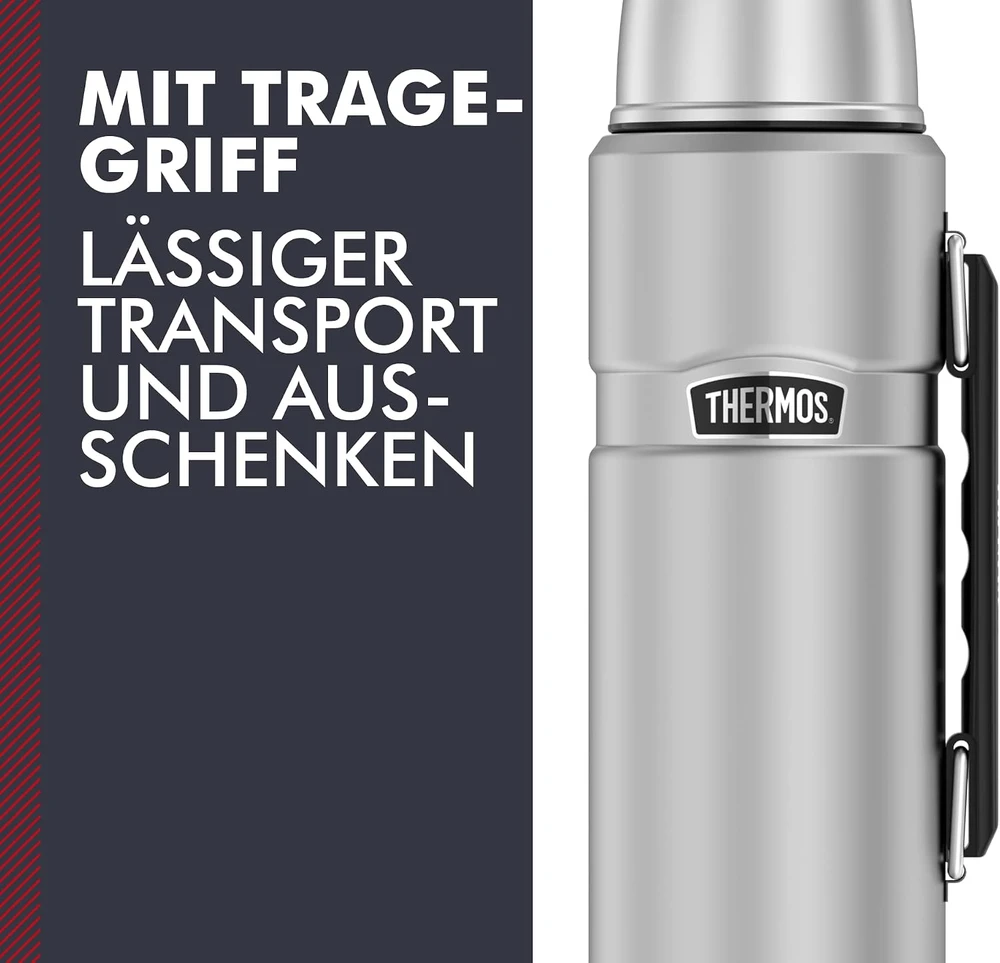 Thermos nerūdijančiojo plieno termosas 1,2 l sidabrinis Stainless King