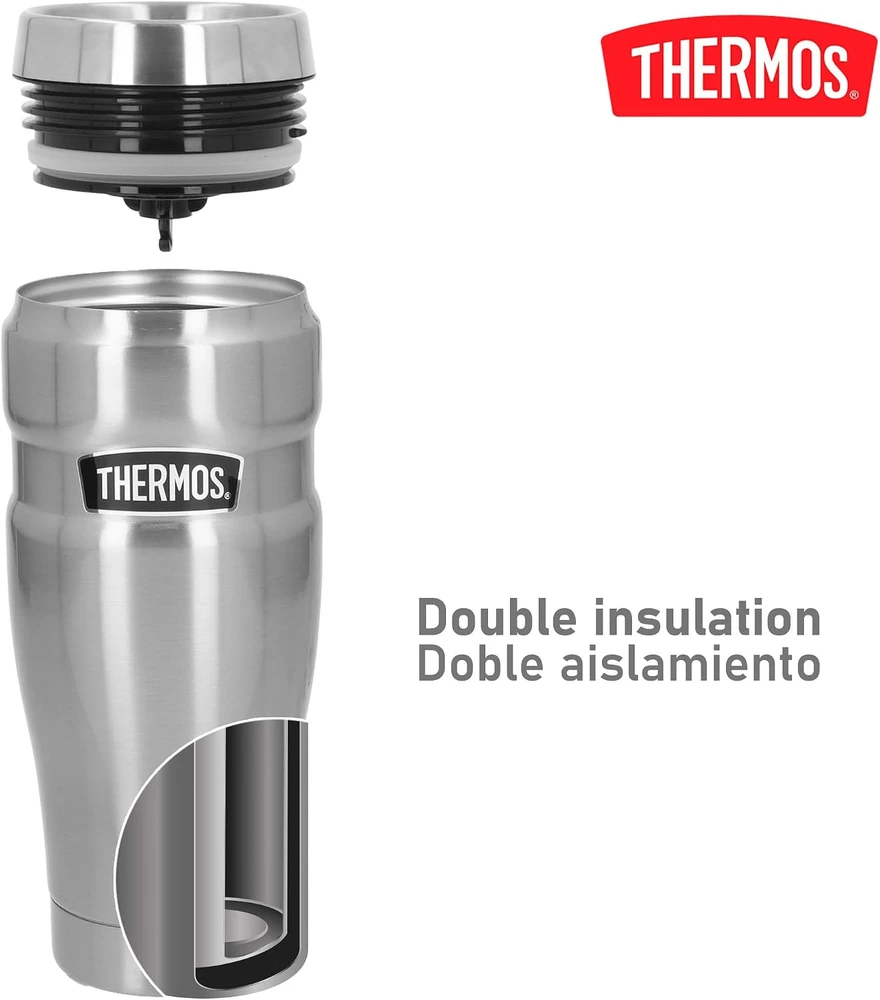 Thermos termo puodelis Stainless King Mug, 470 ml, sidabrinis