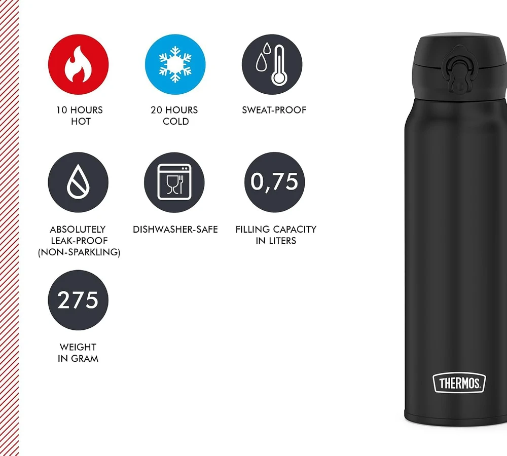 Thermos termoizoliacinis butelis 750 ml, nerūdijančiojo plieno, ULTRALIGHT BOTTLE