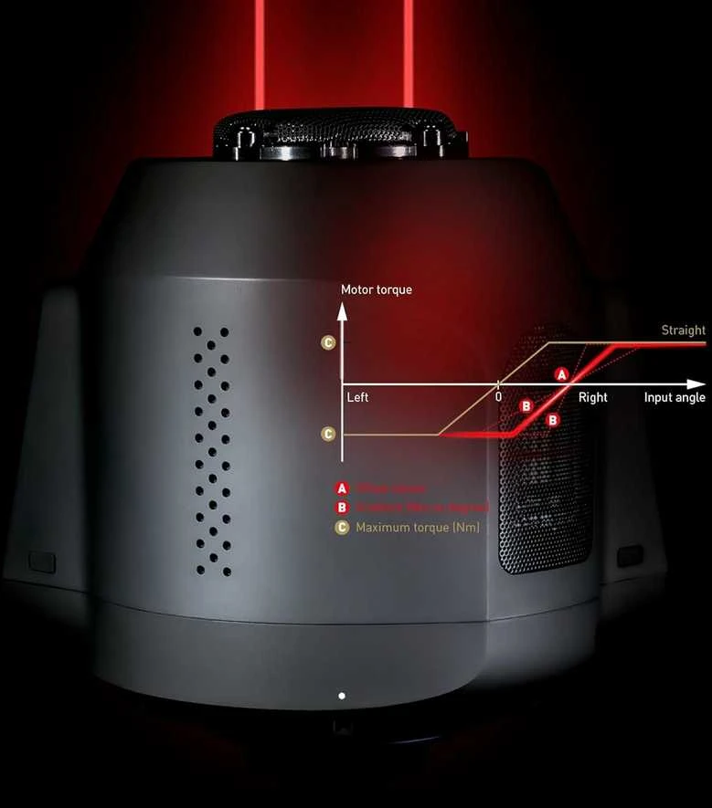 Žaidimų vairas Thrustmaster T−GT II + Baza, Juodos spalvos