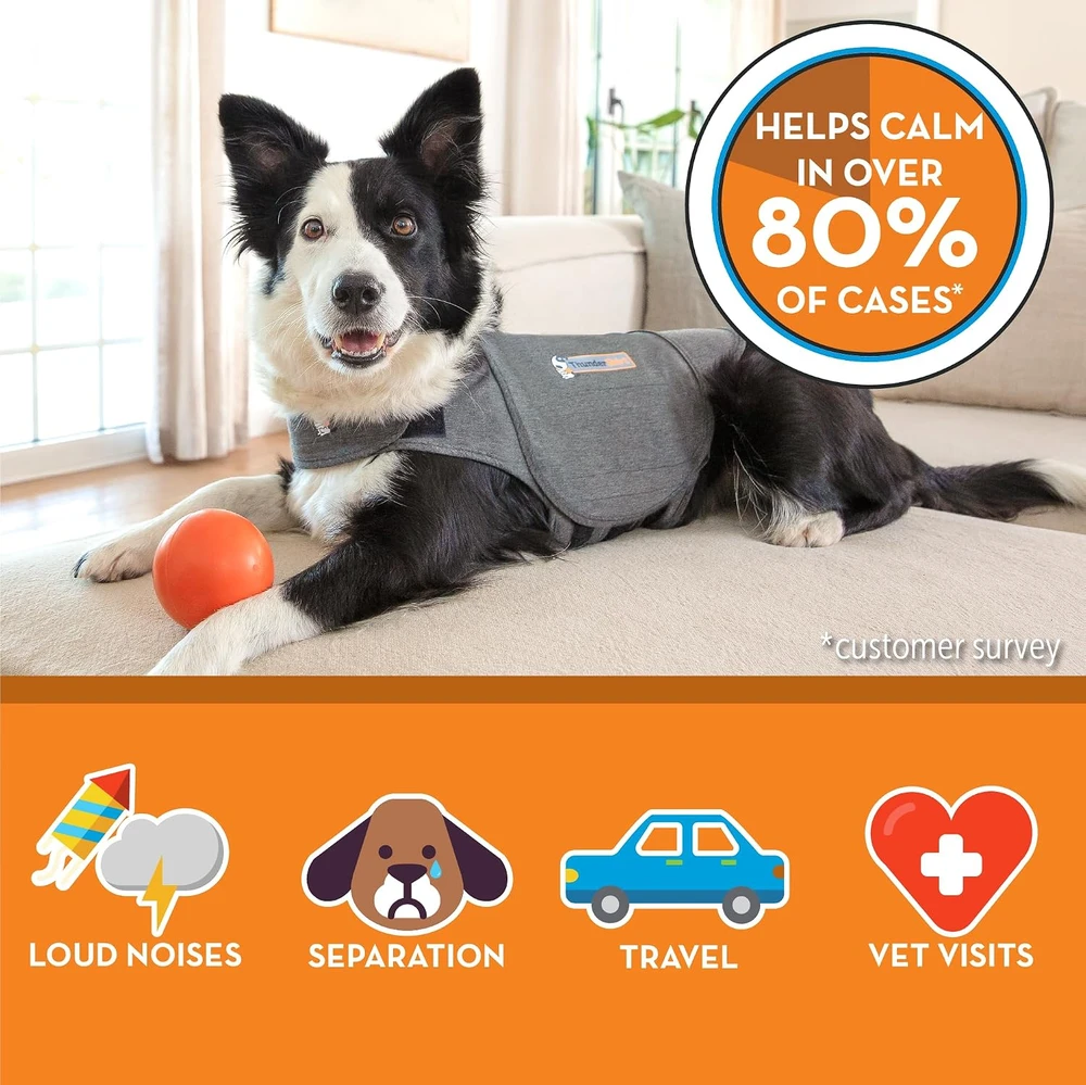 Thundershirt šunų nerimą mažinanti liemenė M, pilka, skalbiama, EUHGM-T01