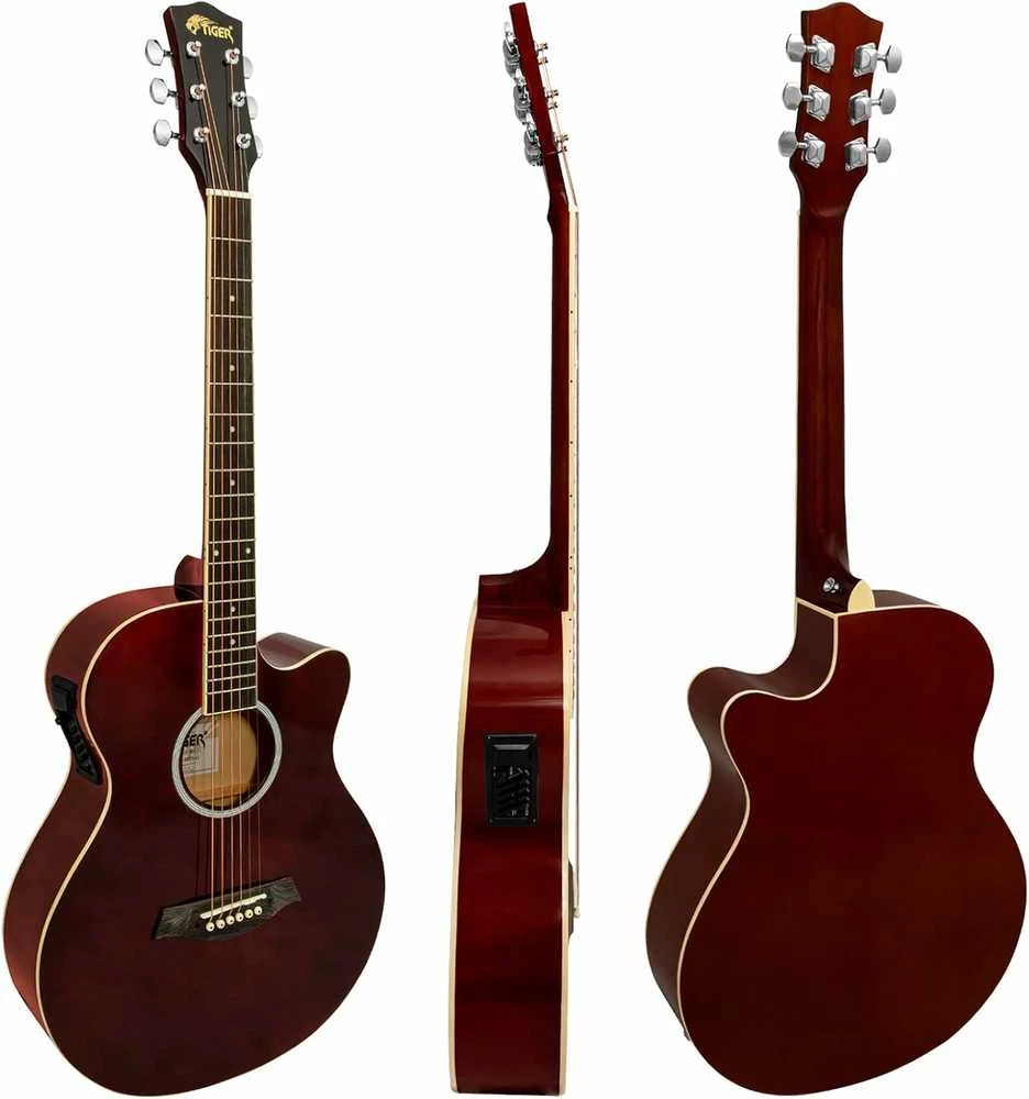 Tiger ACG4-RD Akustinė elektrinė gitara, raudona