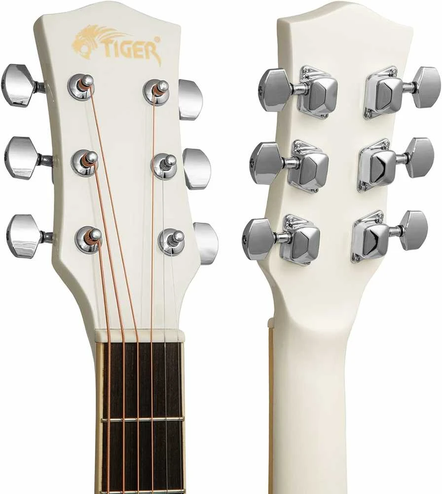 Tiger Akustinė elektrinė gitara, balta