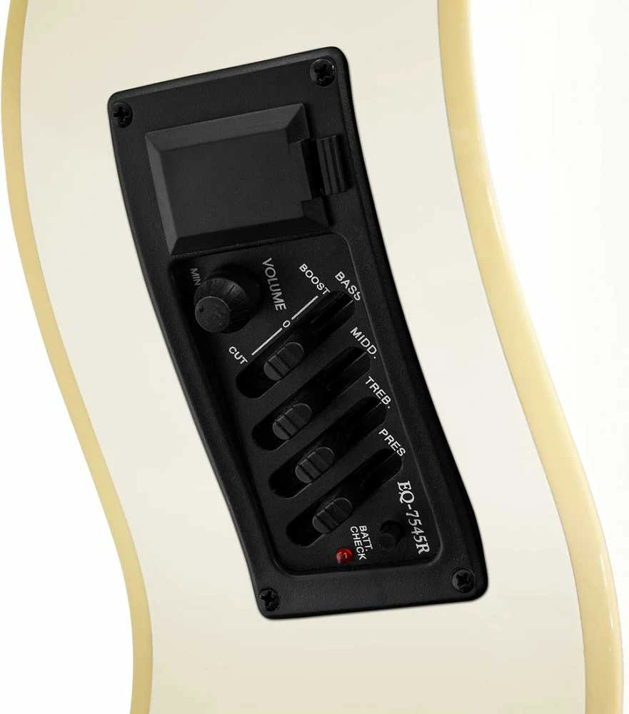 Tiger Akustinė elektrinė gitara, balta