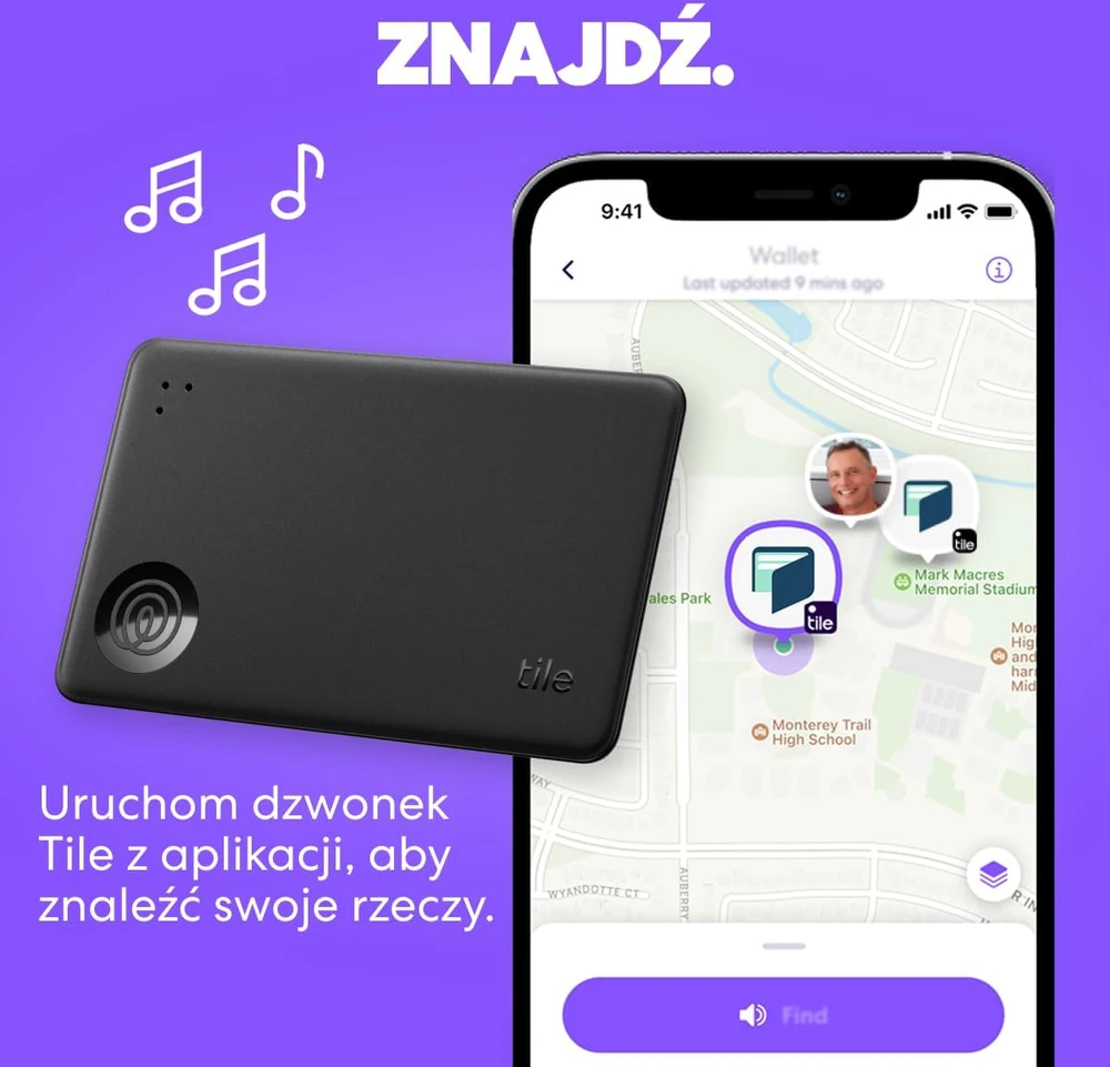 Tile Slim Bluetooth vietos nustatymo žymeklis su Life360, IP68, 105 m veikimo nuotoliu, T2101N