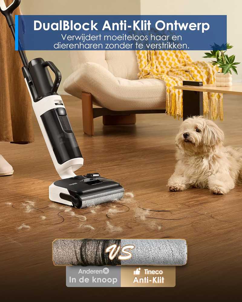 Tineco belaidis dulkių siurblys-plovėjas 2-in-1, 20 kPa, 800 ml, Floor One Switch S6 Stretch Breeze