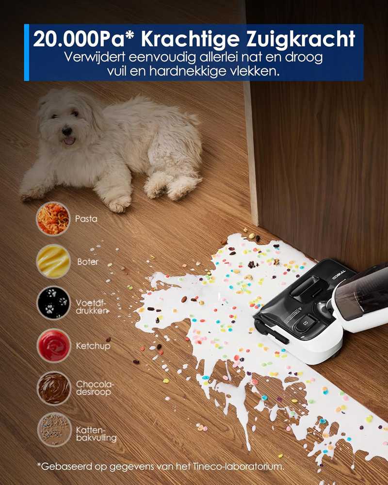 Tineco belaidis dulkių siurblys-plovėjas 2-in-1, 20 kPa, 800 ml, Floor One Switch S6 Stretch Breeze