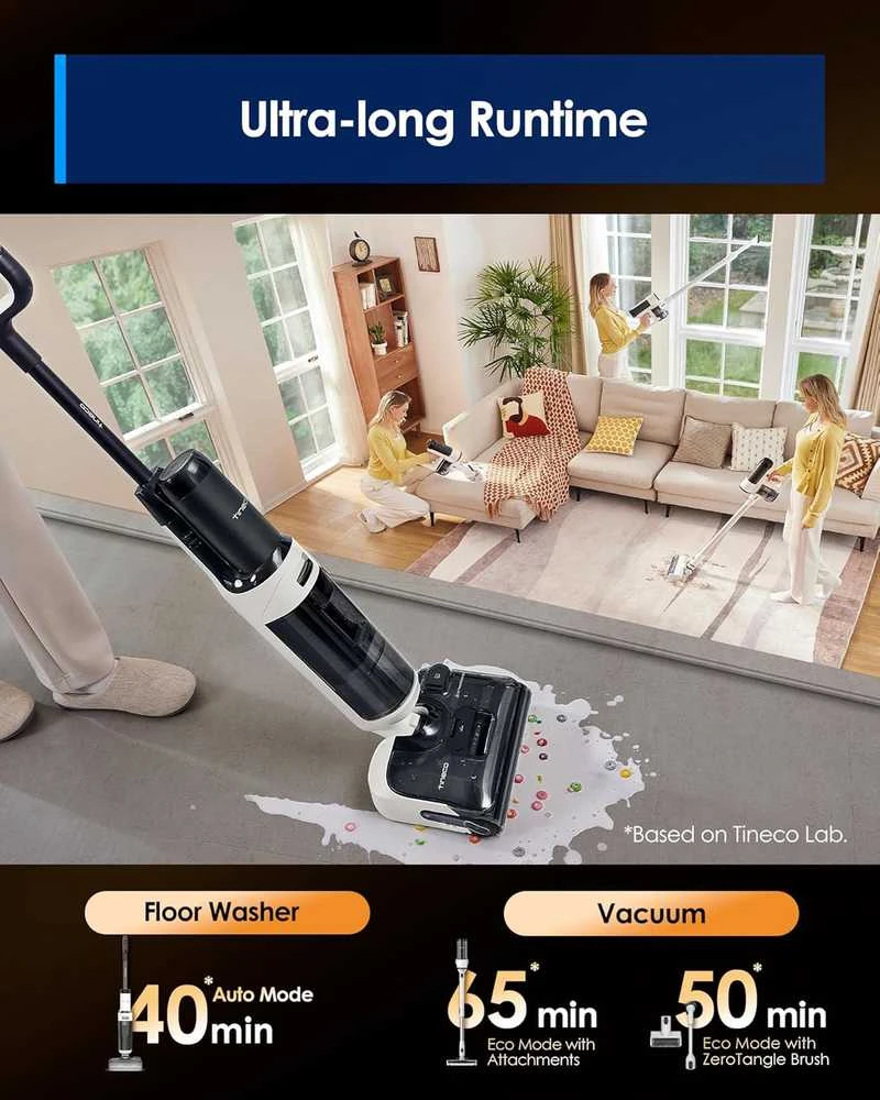 Dulkių siurblys „Tineco Floor One Switch S6 Stretch Plus“ balta
