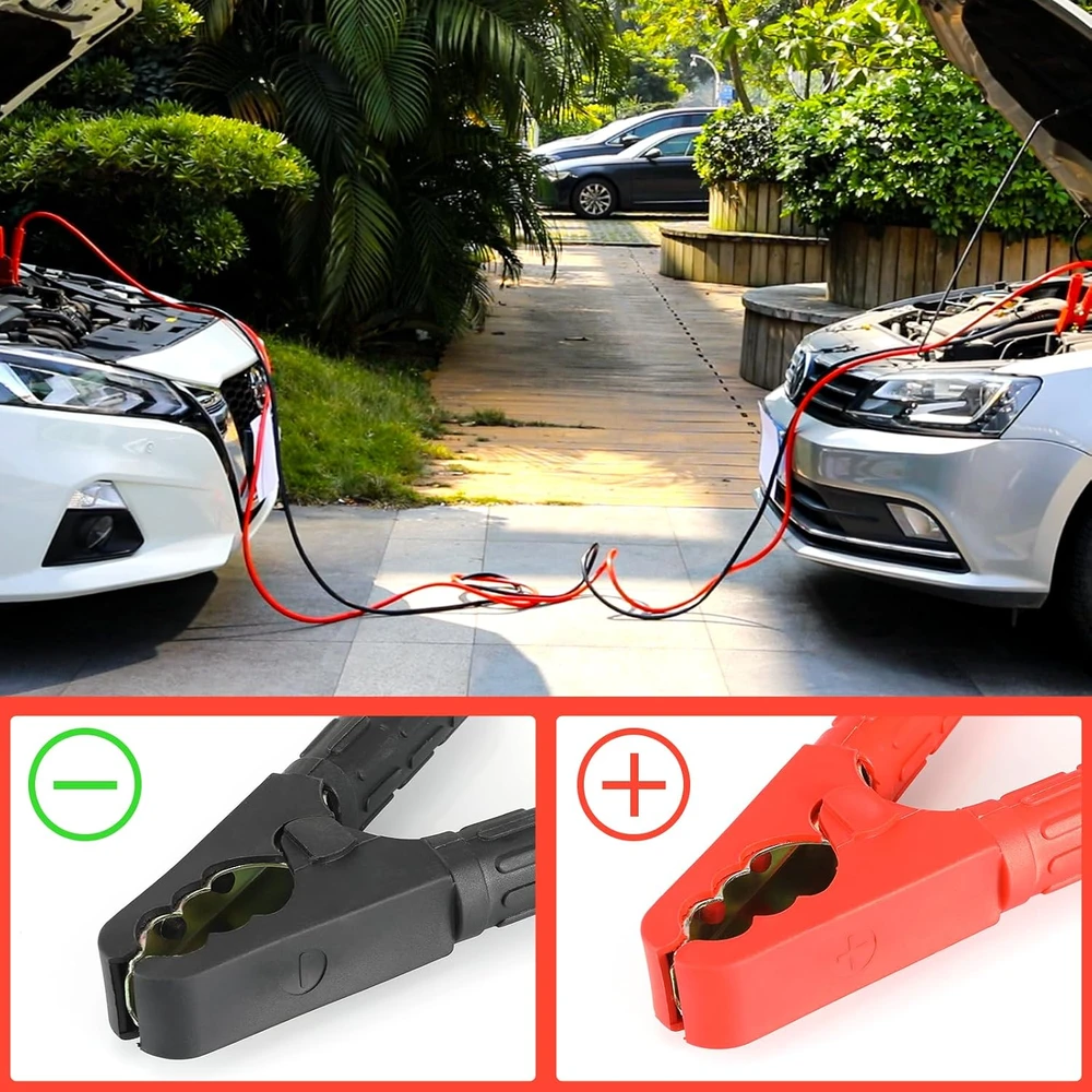 TLGREEN automobilio užvedimo laidai 12 V/24 V, 4 m, 1000 A, 30 mm², txeus 30mm² 1000AMP
