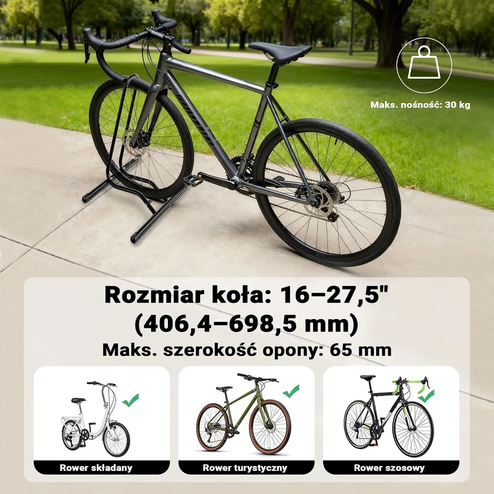 Toboli mobilus dviračio stovas 1 dviračiui, padangoms iki 60 mm, 63865