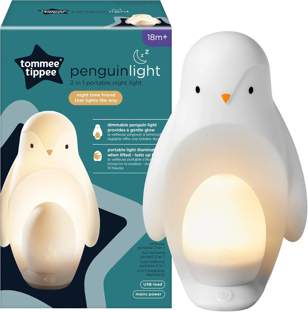 TOMMEE TIPPEE naktinis šviestuvas Penguin 2in1, 18M+, 49100810