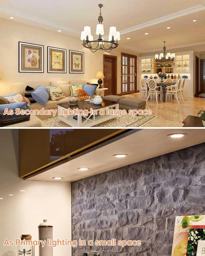 Tomosu LED įleidžiamas lubų šviestuvas 5 W 450 lm IP44 2700 K, plonas, 75-90 mm skylė, šiltai baltas