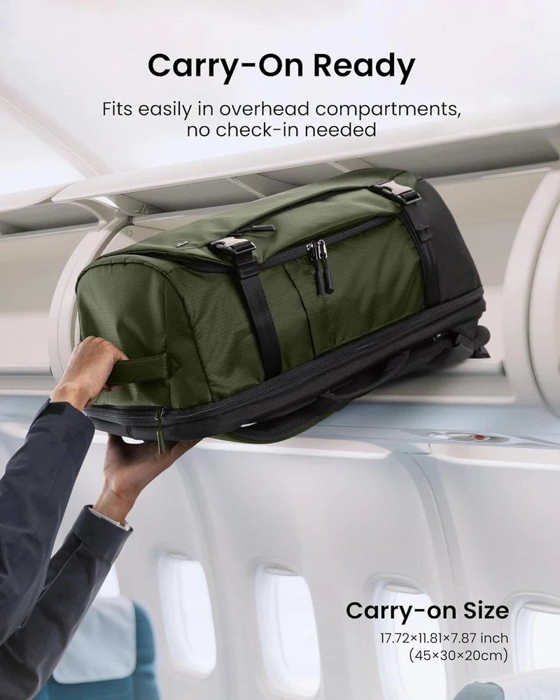 TOMTOC Navigator-T66 Liteway kelioninė kuprinė 15.6"/28L (žalias)