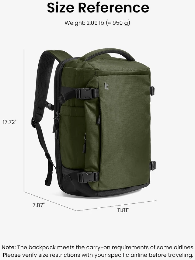 tomtoc kelioninė kuprinė 28 l, atspari vandeniui, tinka 16" nešiojamam kompiuteriui, T66S1T1