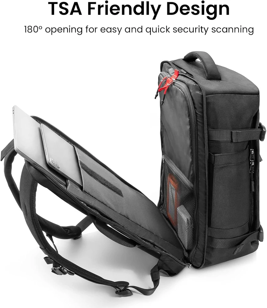Travel Nešiojamas kompiuteris Backpack Tomtoc Navigator-T66 17"/40L (juodas)