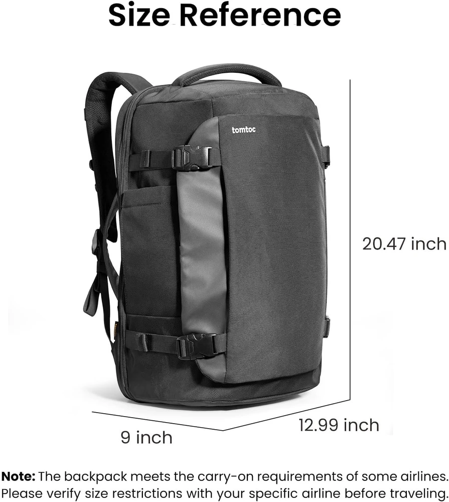 Travel Nešiojamas kompiuteris Backpack Tomtoc Navigator-T66 17"/40L (juodas)