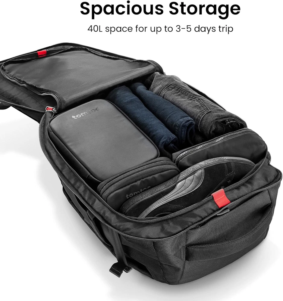 Travel Nešiojamas kompiuteris Backpack Tomtoc Navigator-T66 17"/40L (juodas)