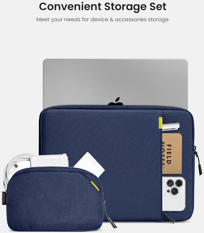 tomtoc nešiojamojo kompiuterio dėklas 13 colių MacBook Air ir Pro, mėlynas A13C2BV-DE