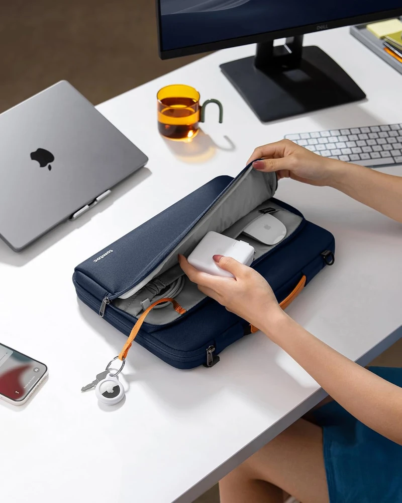 tomtoc nešiojamojo kompiuterio krepšys 14 colių su 360° apsauga, vandeniui atsparus, suderinamas su MacBook Pro 14 ir Surface 13,5-14,4, A40D3B2