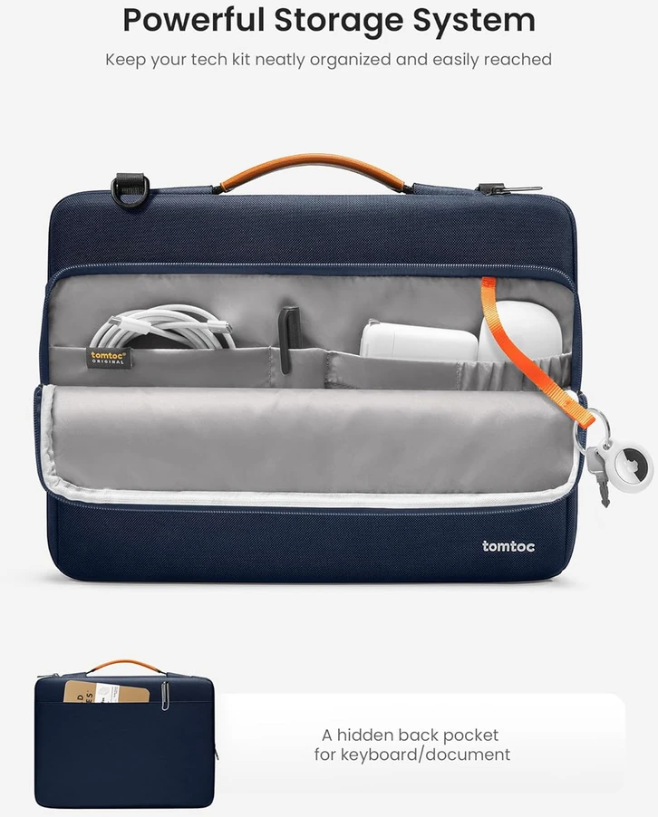 tomtoc nešiojamojo kompiuterio krepšys 14 colių su 360° apsauga, vandeniui atsparus, suderinamas su MacBook Pro 14 ir Surface 13,5-14,4, A40D3B2