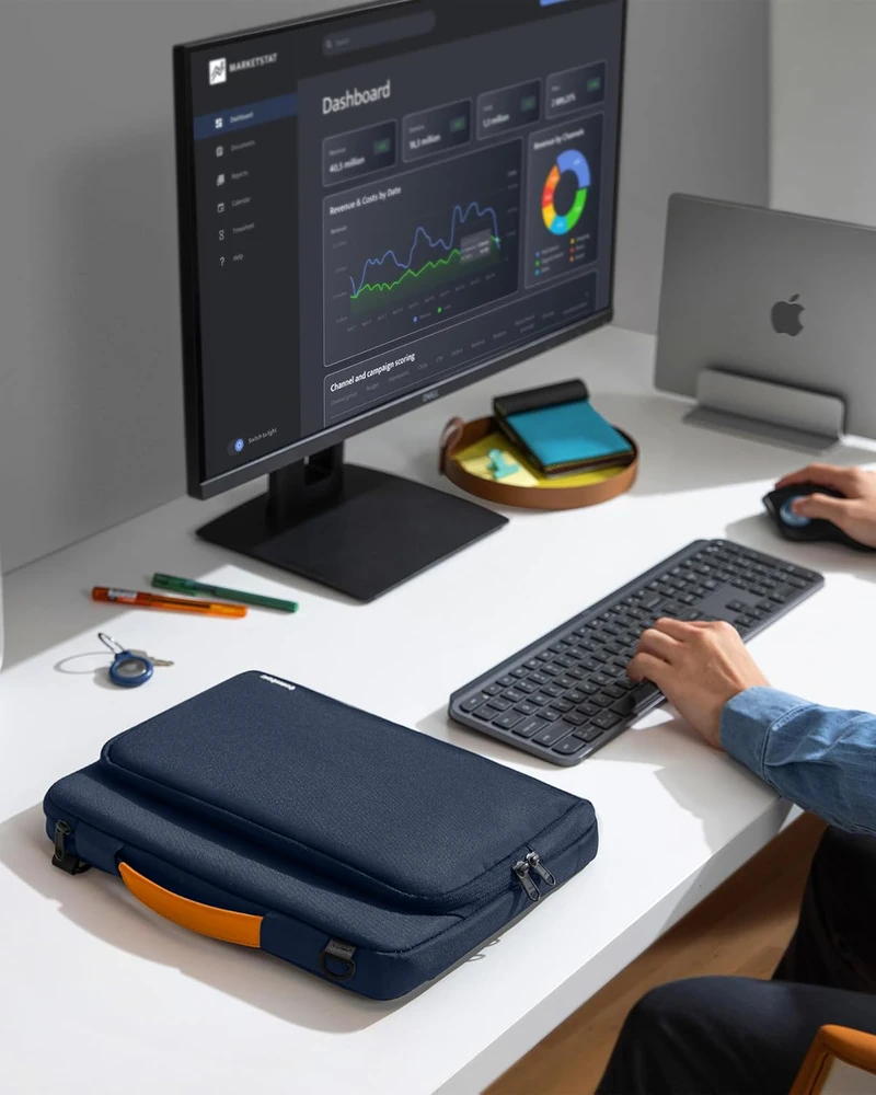 tomtoc nešiojamojo kompiuterio krepšys 14 colių su 360° apsauga, vandeniui atsparus, suderinamas su MacBook Pro 14 ir Surface 13,5-14,4, A40D3B2