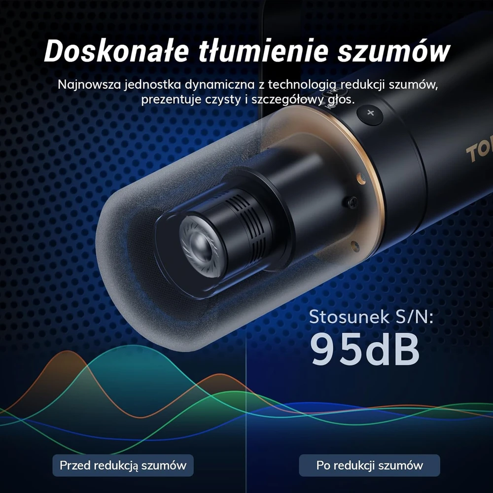 TONOR dinaminis USB ir XLR mikrofonas su kardioidine kryptimi, 50Hz–14kHz, TD510