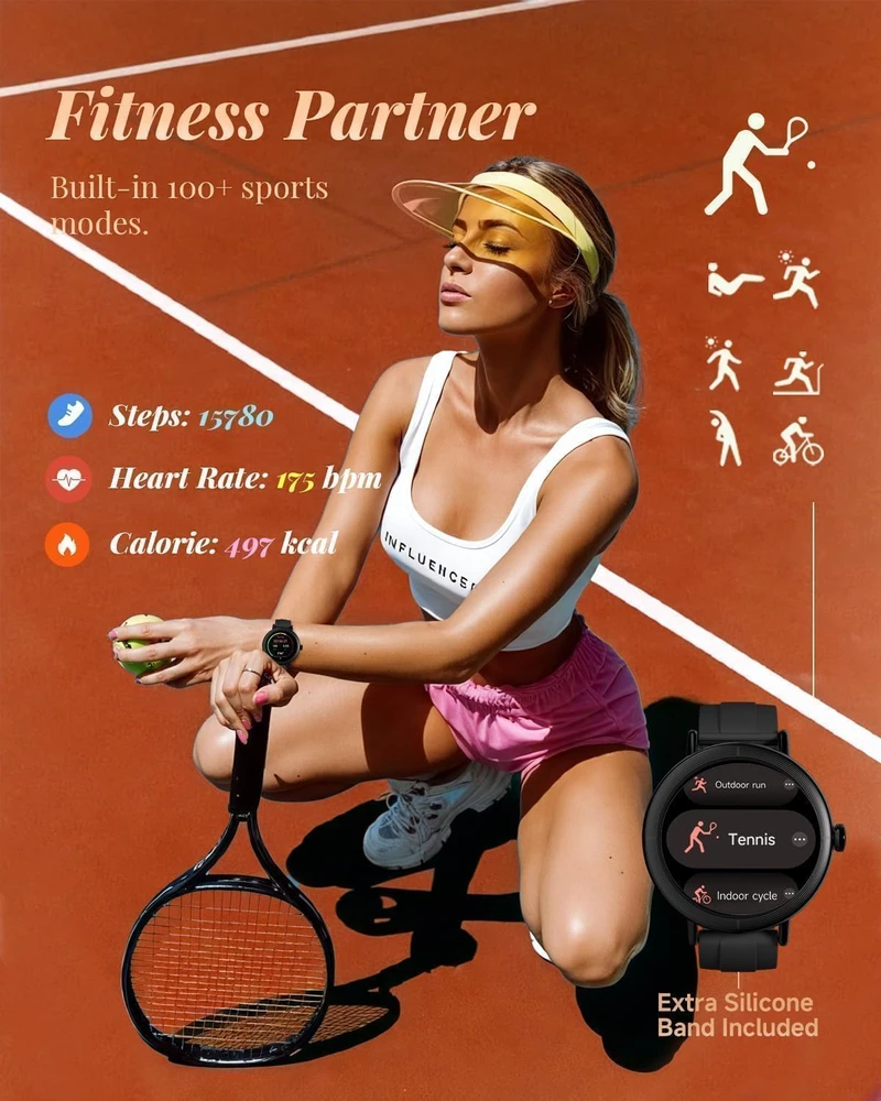 TOOBUR išmanusis laikrodis 40 mm su Bluetooth, GPS, IP68, juodas DR05