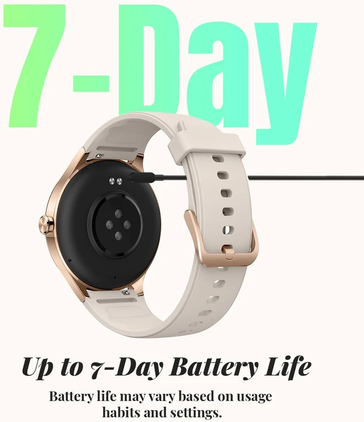 TOOBUR išmanusis laikrodis moterims 40 mm su Bluetooth skambučiais, IP68, DR06