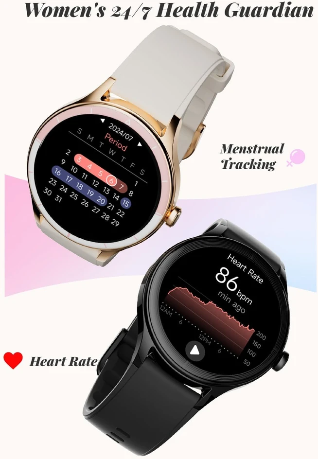 TOOBUR išmanusis laikrodis moterims 40 mm su Bluetooth skambučiais, IP68, DR06