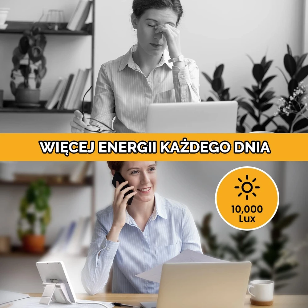 Top Life šviesos terapijos lempa LED 10000 lx su USB maitinimu B09NNJQTWJ