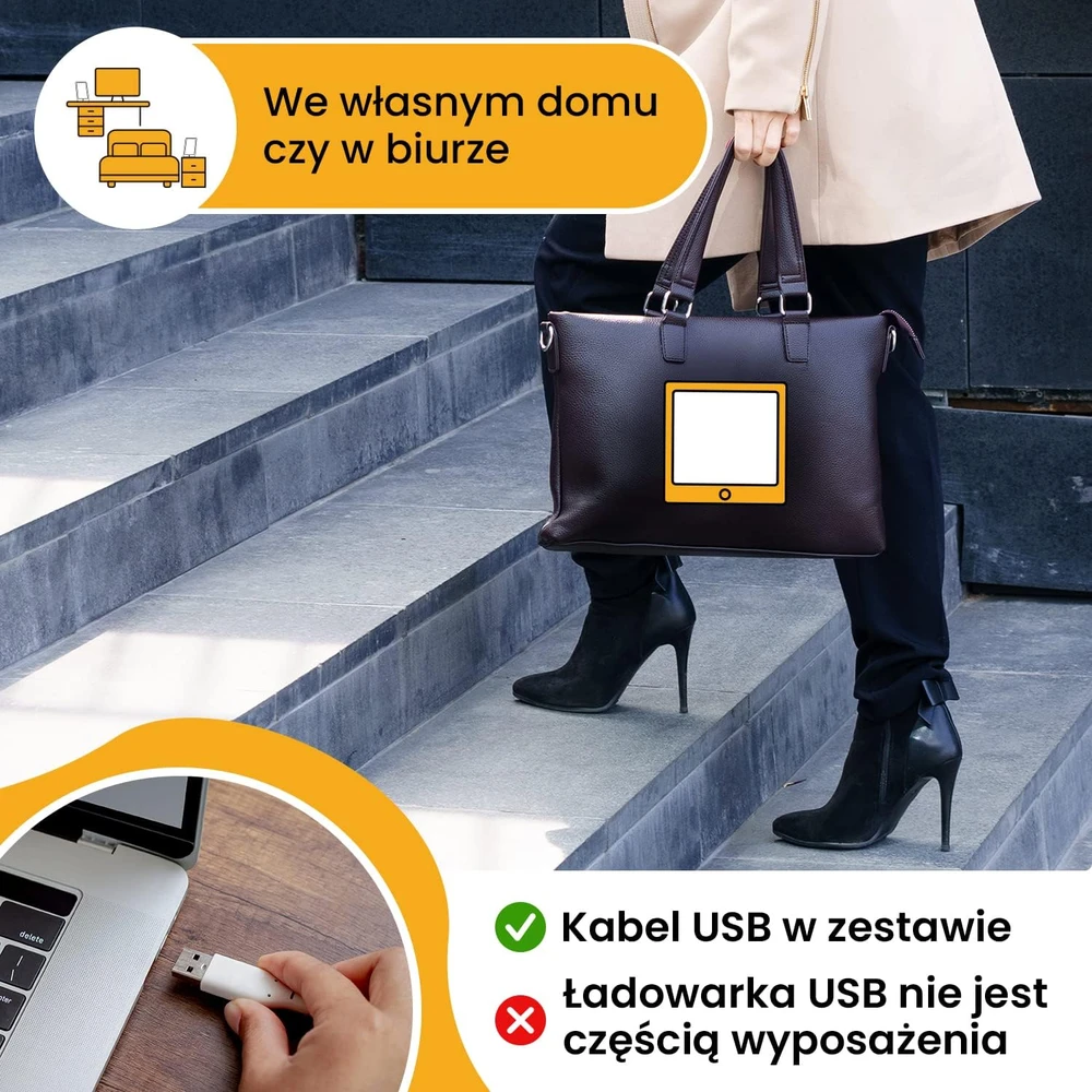 Top Life šviesos terapijos lempa LED 10000 lx su USB maitinimu B09NNJQTWJ