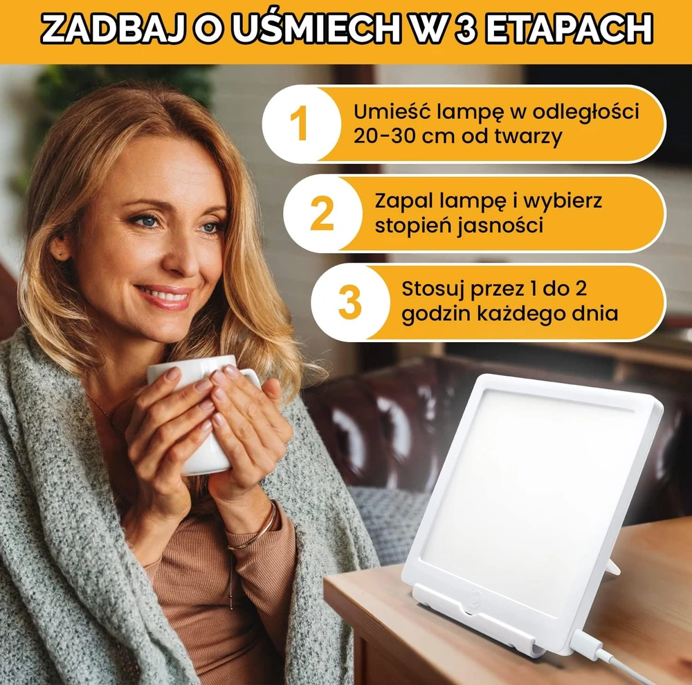 Top Life šviesos terapijos lempa LED 10000 lx su USB maitinimu B09NNJQTWJ