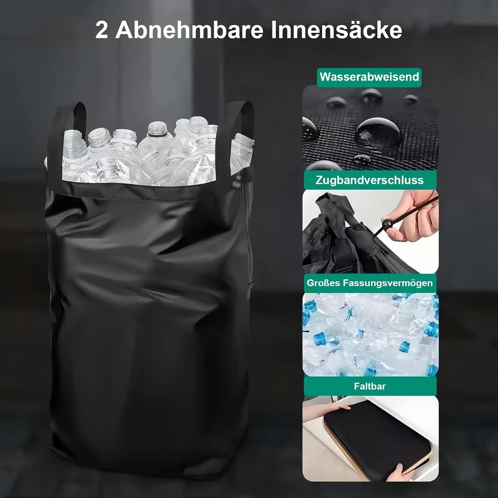 TOTDUKE sulankstomas užstato butelių ir skardinių konteineris 110 l, 40 × 33 × 80 cm