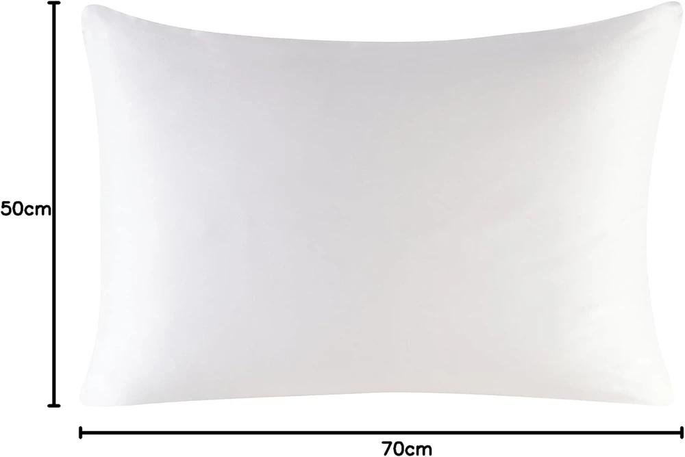 townssilk dvipusis pagalvės užvalkalas, 100% šilkas, 19 mm, balta, 50 x 70 cm, su užtrauktuku