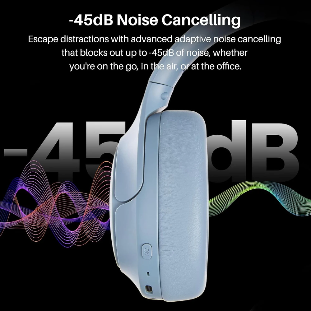 TOZO ant ausų dedamos Bluetooth ausinės su ANC, 90 val. baterija, HT3