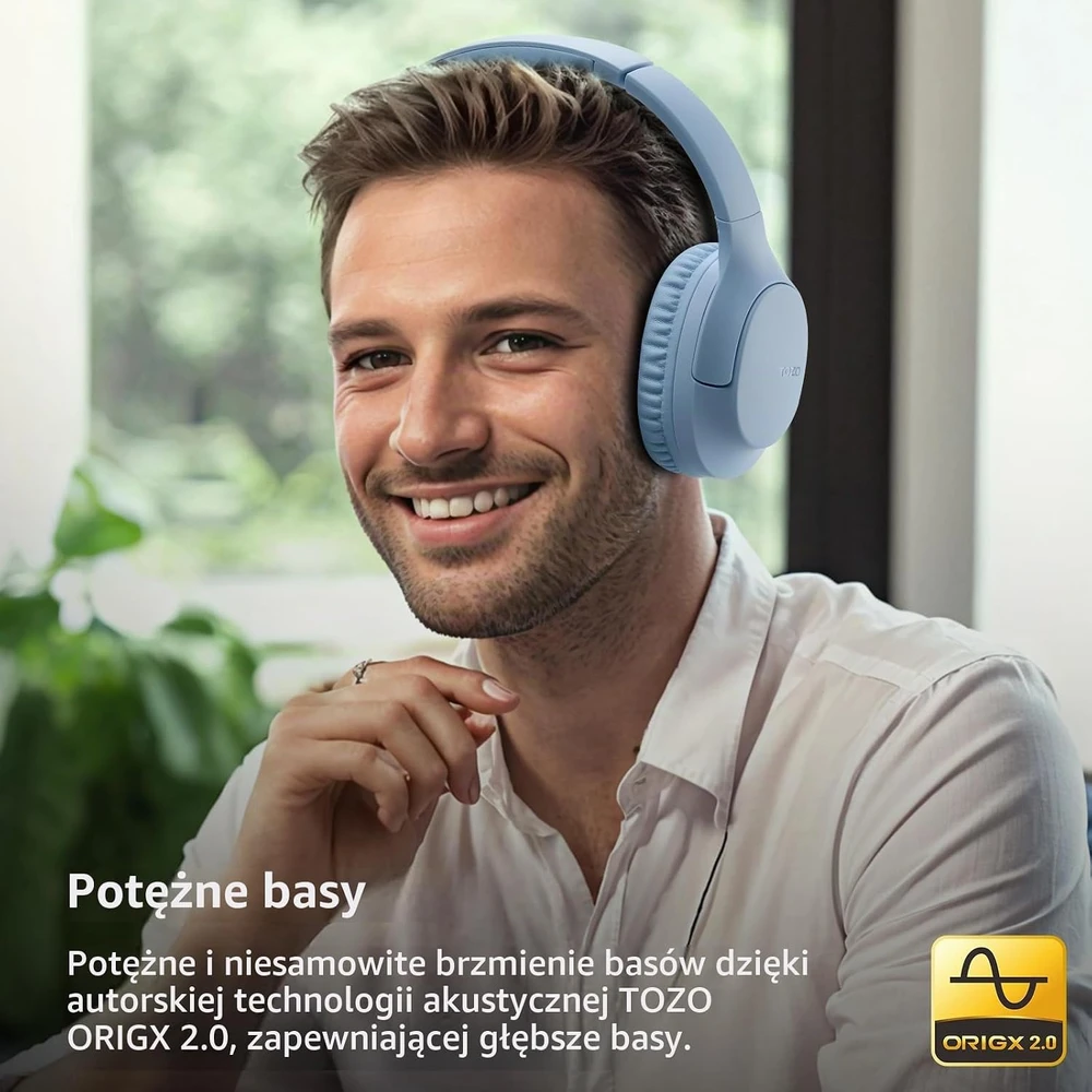 TOZO belaidės ant ausų ausinės Bluetooth 5.4 su ENC, 70 h veikimu, HA1