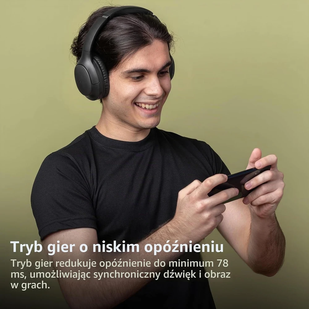 TOZO belaidės ant ausų dedamos Bluetooth 5.4 ausinės su mikrofonu, 70 val., T12040