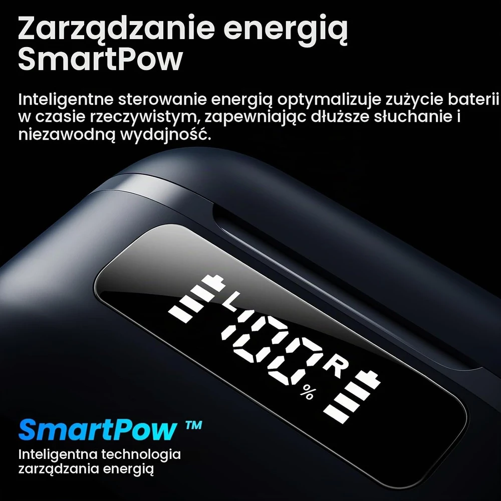 TOZO belaidės į ausis įdedamos Bluetooth 5.3 ausinės su hibridiniu ANC NC9