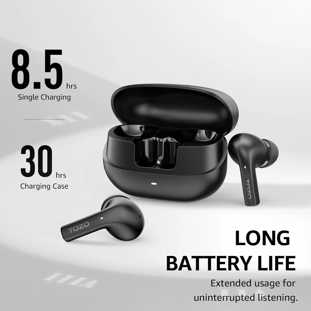 TOZO belaidės į ausis įdedamos Bluetooth 5.3 ausinės su ENC, 30 val. veikimu T11152