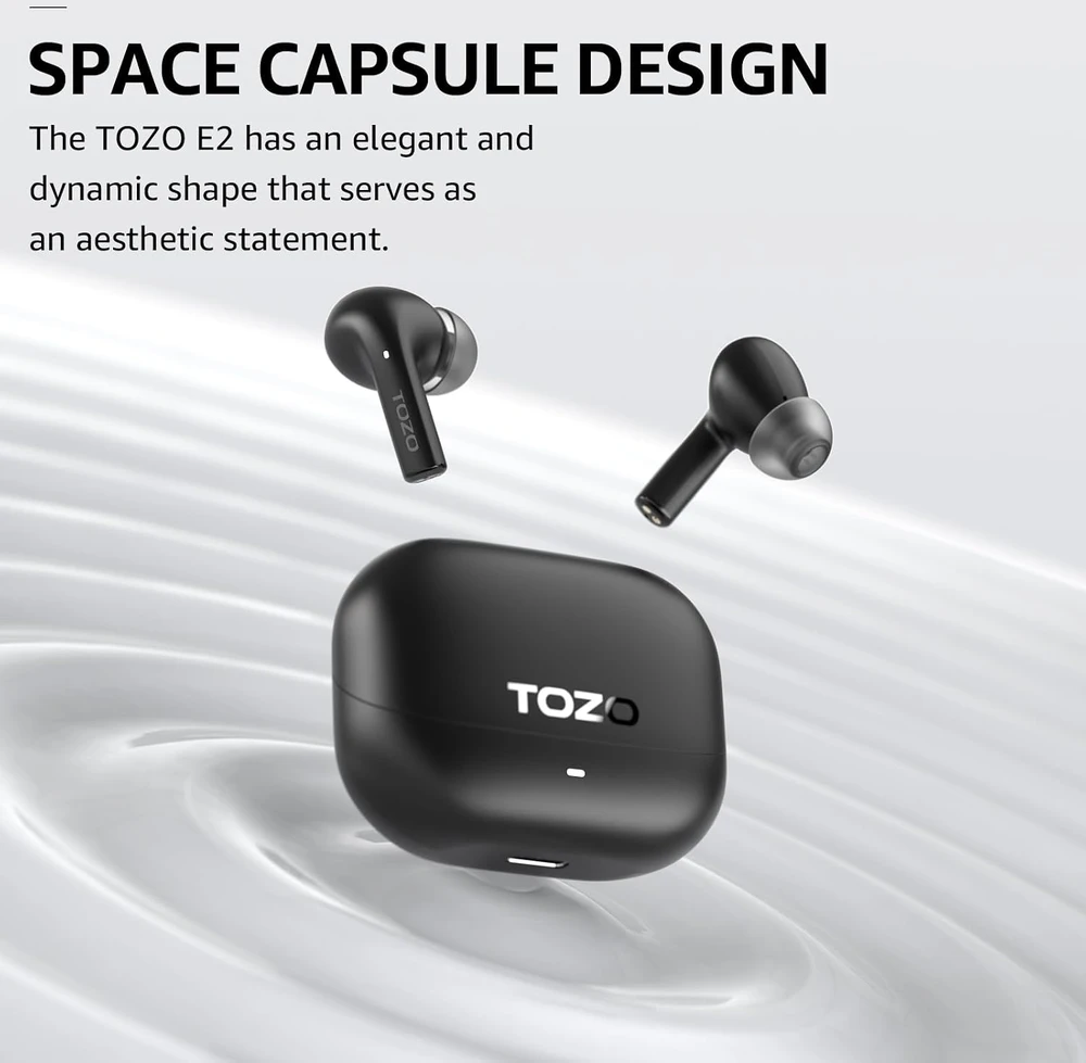 TOZO belaidės į ausis įdedamos Bluetooth 5.3 ausinės su ENC, 30 val. veikimu T11152