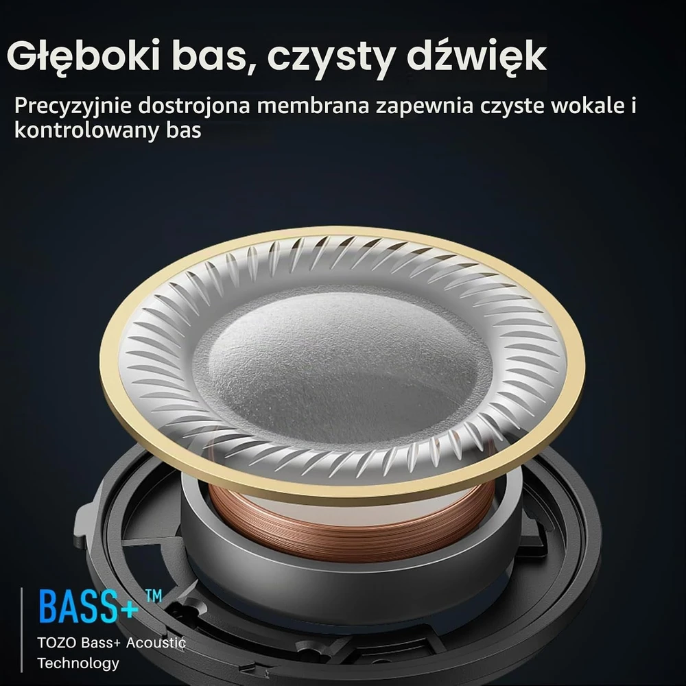 TOZO belaidės į ausis įstatomos Bluetooth 5.3 IPX5 ausinės A1, žalios