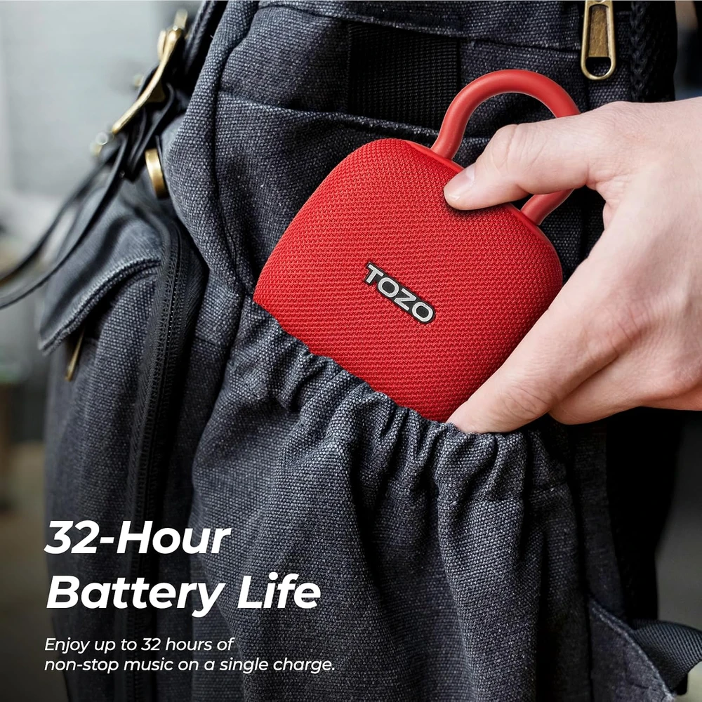 TOZO nešiojama Bluetooth kolonėlė PE1 su IPX8, 10 W ir iki 32 val. veikimu