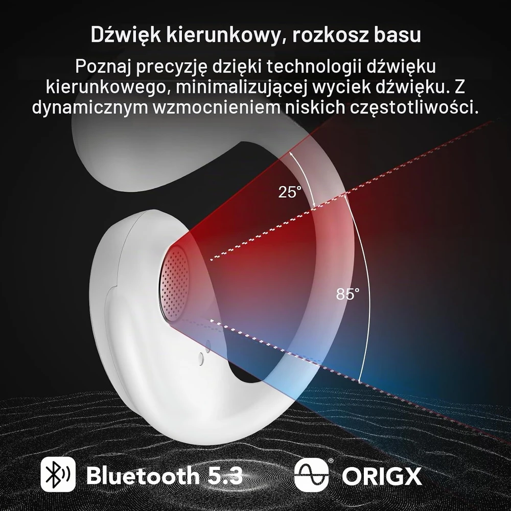 TOZO OpenEgo atviro tipo belaidės Bluetooth 5.3 sportinės ausinės su ENC, T13088