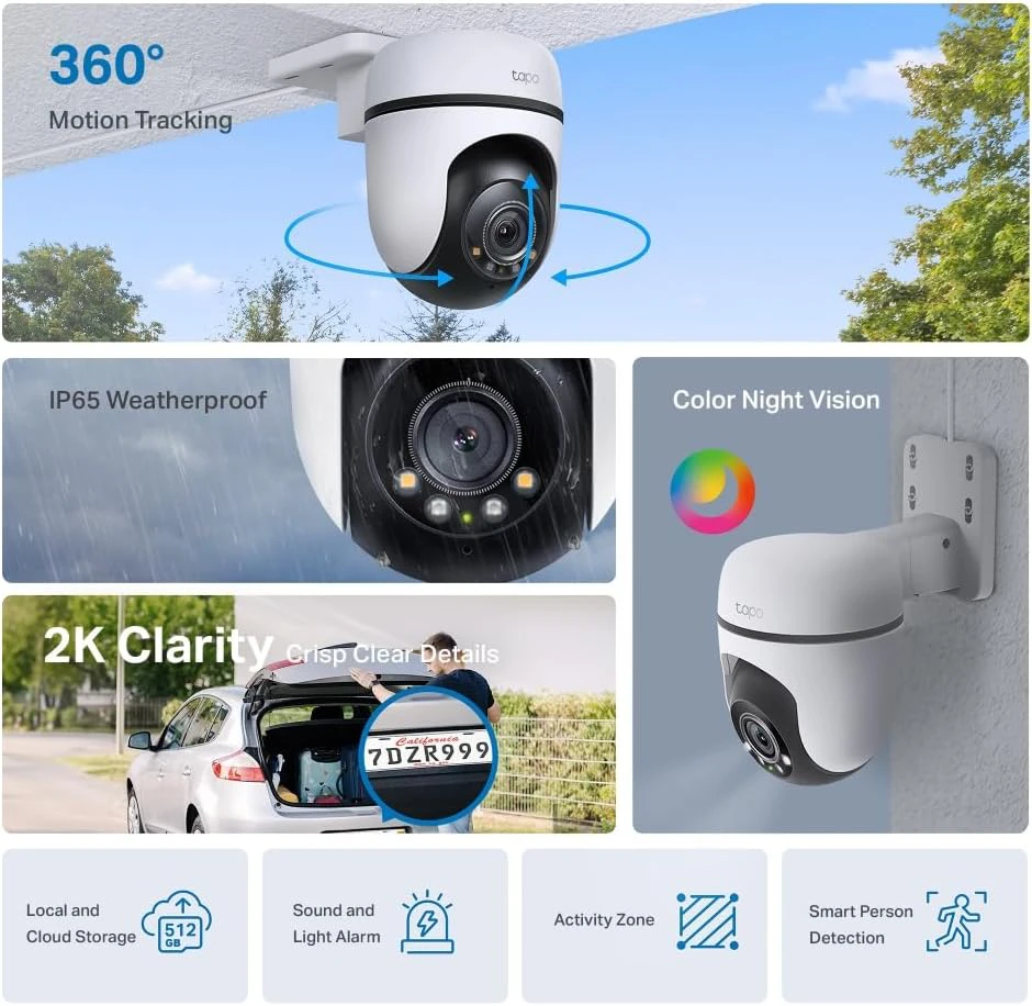 Lauko Kamera - TP-Link Tapo C510W 2304 x 1296 Pikseliai