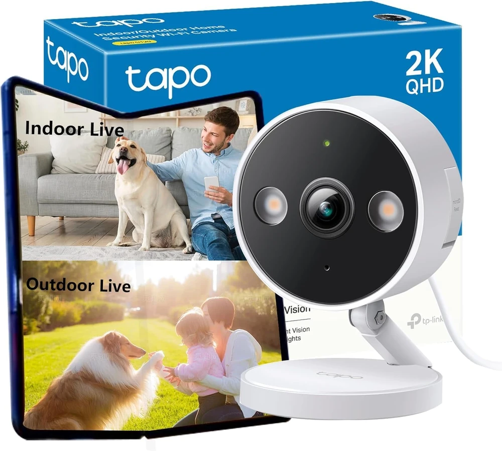 TP-Link Tapo C120 Wi‑Fi IP kamera 2K QHD su spalviniu naktiniu matymu