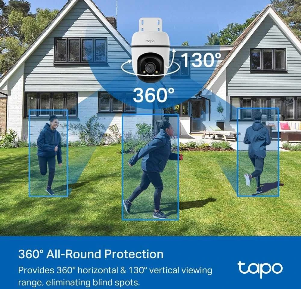 TP-LINK | Pakreipiama/sukama dirbtinio intelekto namų apsaugos „Wi-Fi“ kamera | Tapo C500 | Kupolinė | 2 MP | H.264 | „Micro SD“ kortelė, iki 512 GB